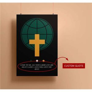 Bible Quote Matthew Gospel New Testament Christian Poster